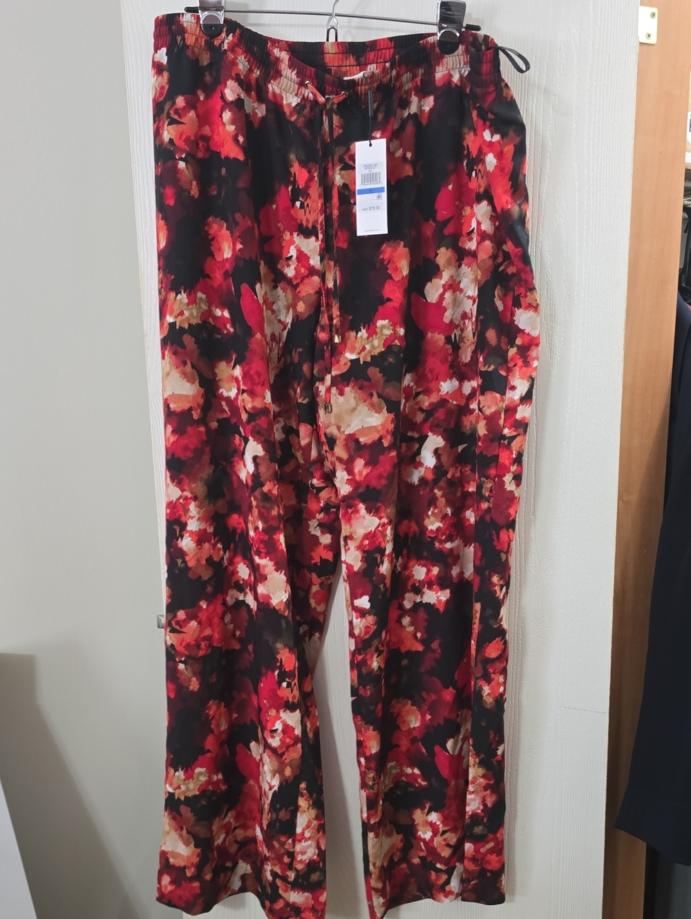 Calvin Klein XL NWT Floral Wide Leg Pants